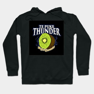 Te Puke Thunder. Heirloom New Zealand cannabis design Hoodie